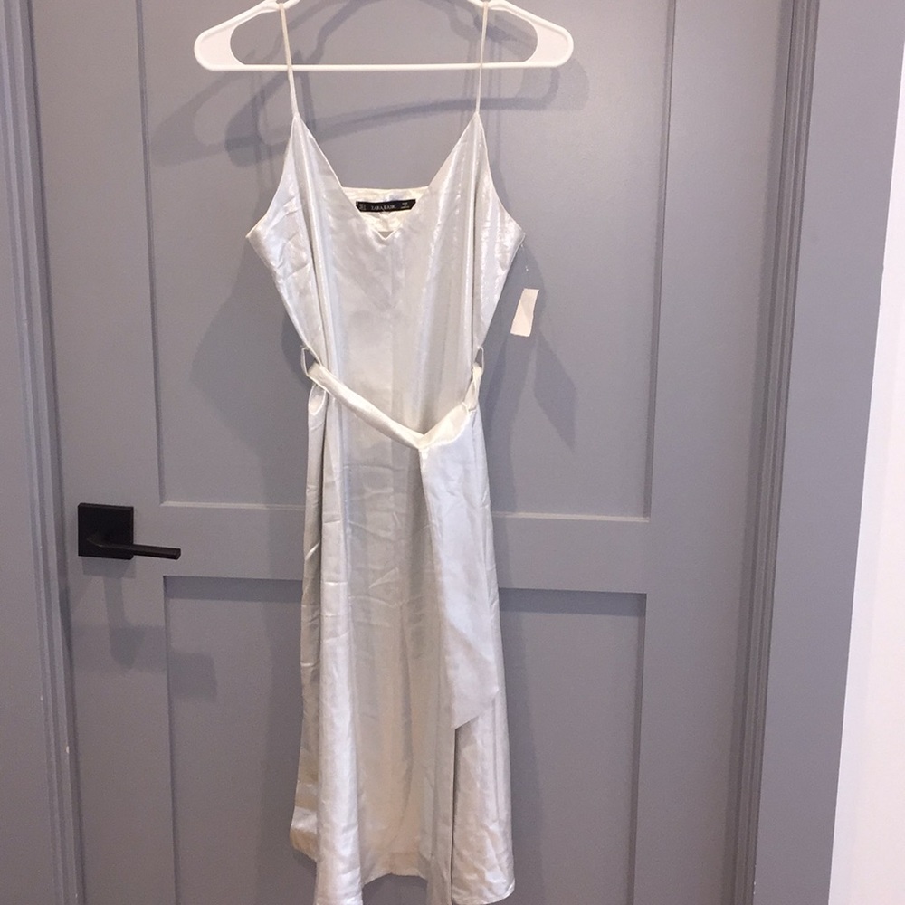Zara silver dress